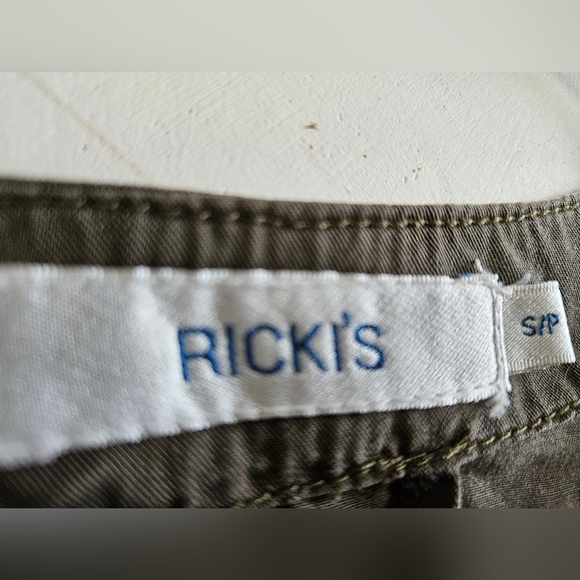 Ricki's Women's Coat Jacket Military Utility Pilot Pockets Army Green zip SMALL - Picture 3 of 6